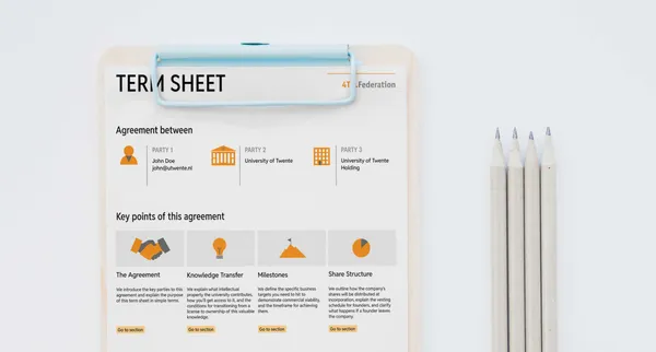 Termsheet template for university spin-offs