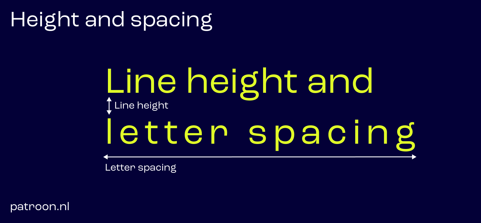 Line height and letter spacing